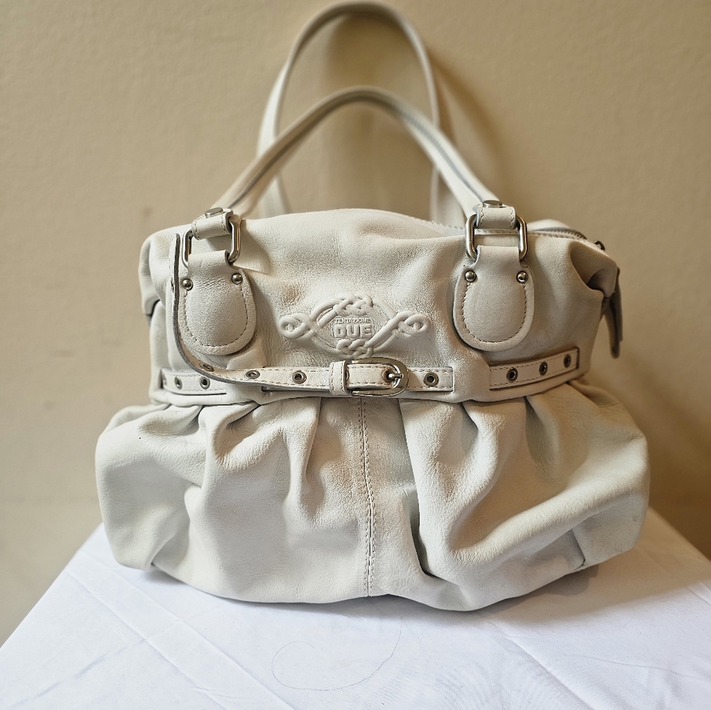 EUC~Tentazione Due Shoulder Bag, Buttery Soft, 100% GENUINE Full Grain LEATHER - Picture 3 of 13